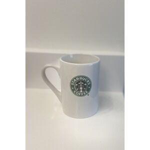 Starbucks Coffee Tea Mug 10 Ounce Oz White Green Siren Mermaid Logo‎ 2008 Cup